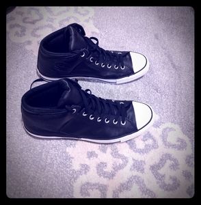 Converse Black Leather shoes